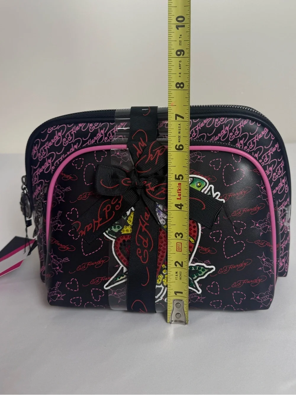 Ed Hardy 2-Piece Rhinestone Cosmetic Bag Set ✨🖤